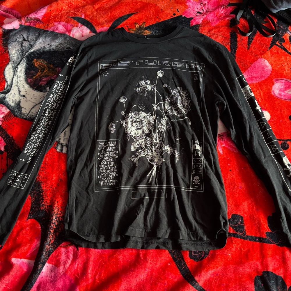 Disturbia Black Long Sleeve Graphic Tee